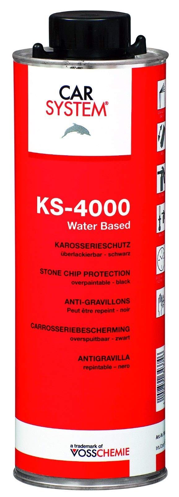 CARSYSTEM Karosserieschutz Wasserbasis KS-4000 schwarz 1 Liter 134.374 von CAR SYSTEM