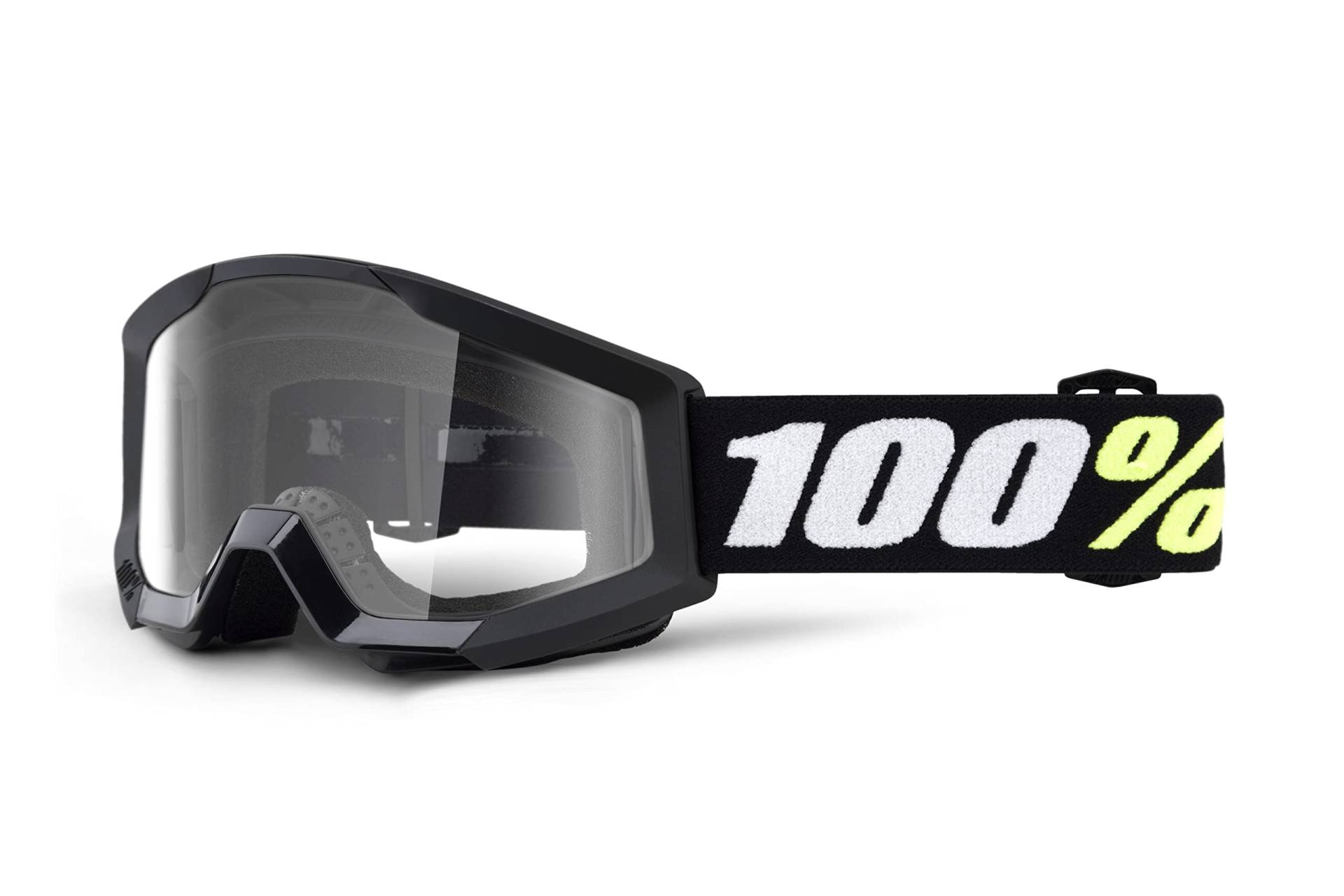 Unbekannt 100% Strata Mini-Schutzbrille, Schwarz – klare Gläser von Unbekannt