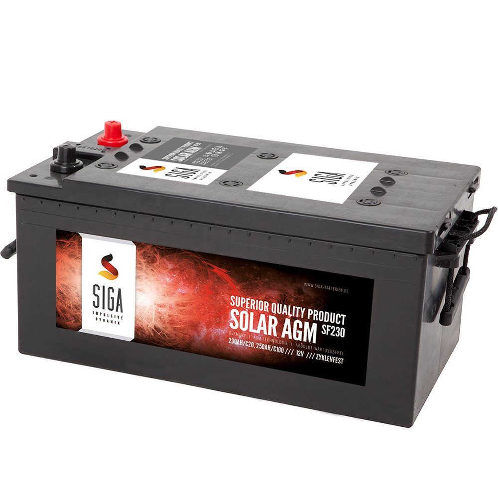 Unbekannt AGM 230Ah Solarbatterie Boots Wohnmobil Solar Caravan Versorgungs Antriebs Batterie von Unbekannt