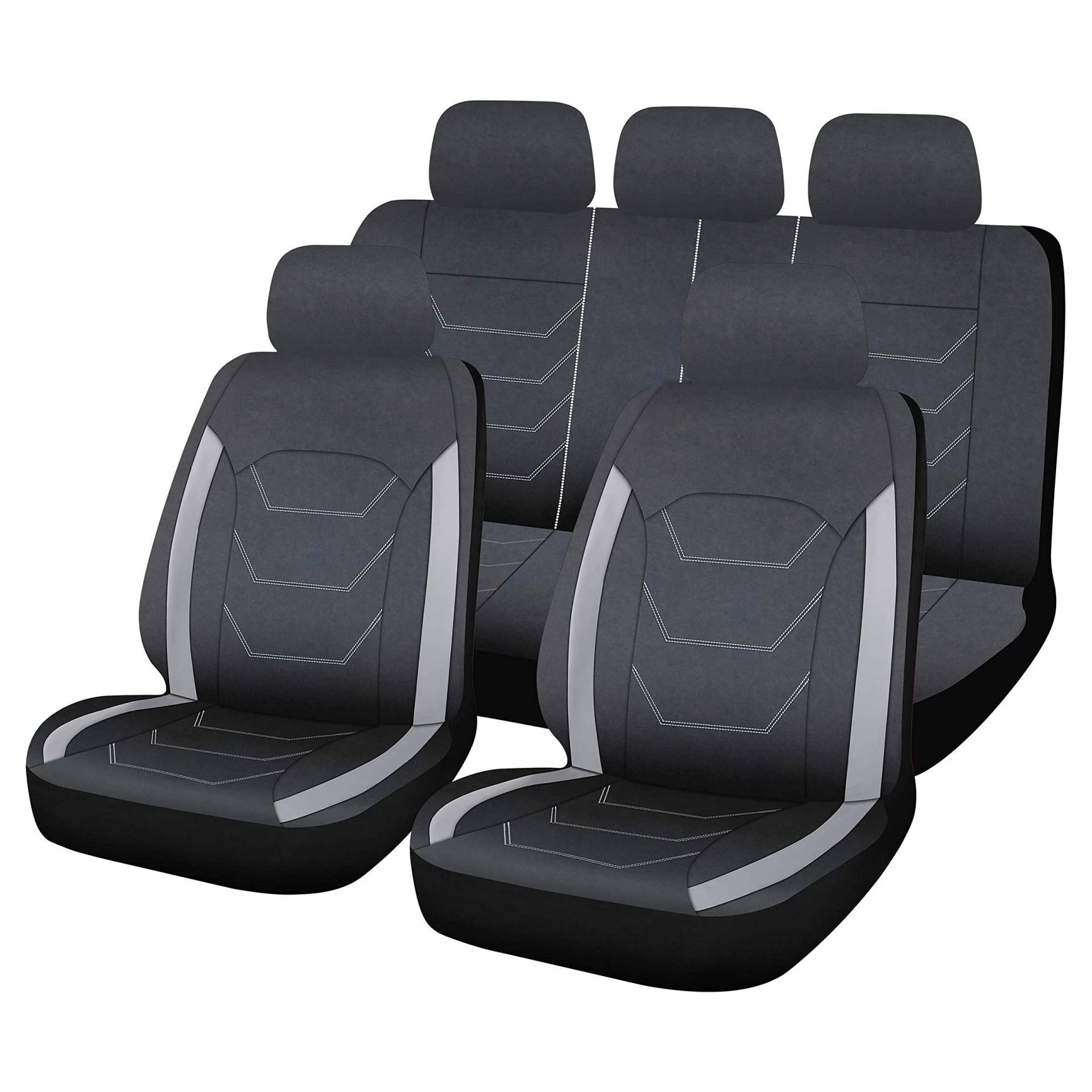 CAR+ SCN012G Sitzbezüge, 12 Stück, Schwarz von Sumex