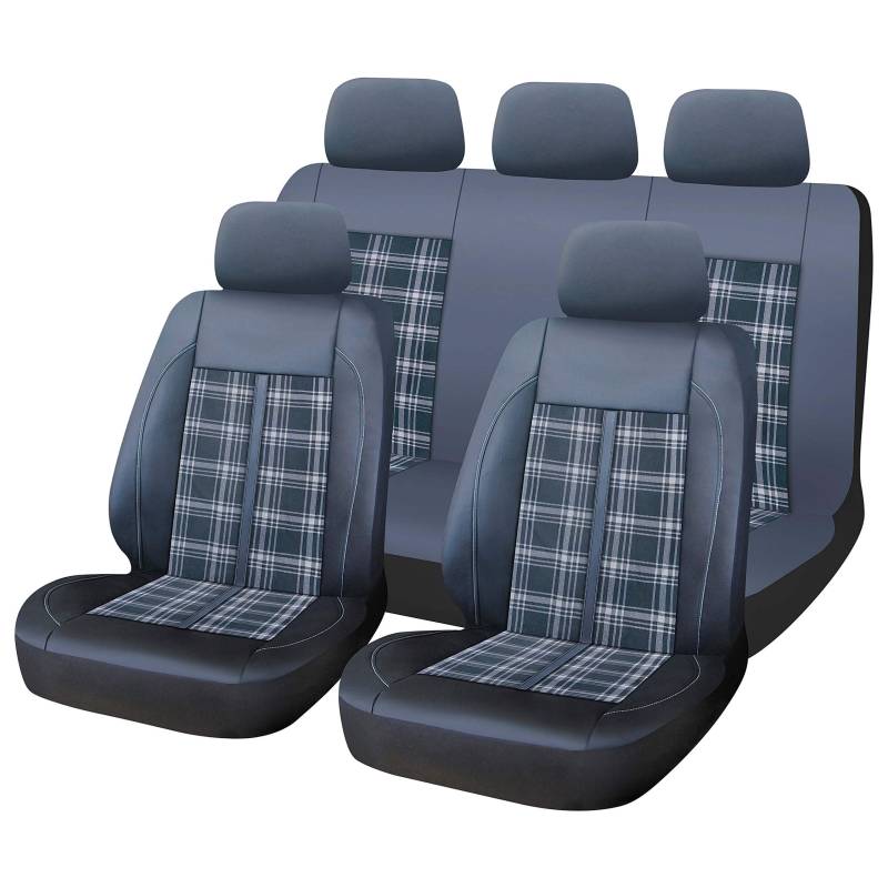CAR+ SCR009G Sitzbezüge Set, Schwarz/Grau von Sumex