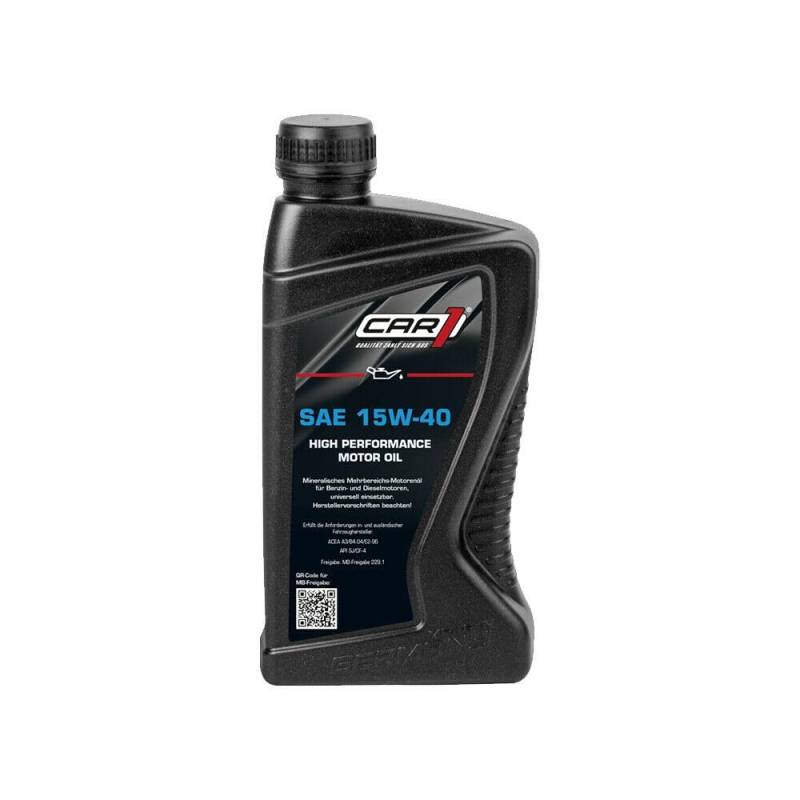 Unbekannt CAR1 Motoröl 15W-40 Multi High Performance Motor Motoren Öl Benzin Diesel Ottomotor Benzinmotor Dieselmotor Engine Oil 1L von CAR1