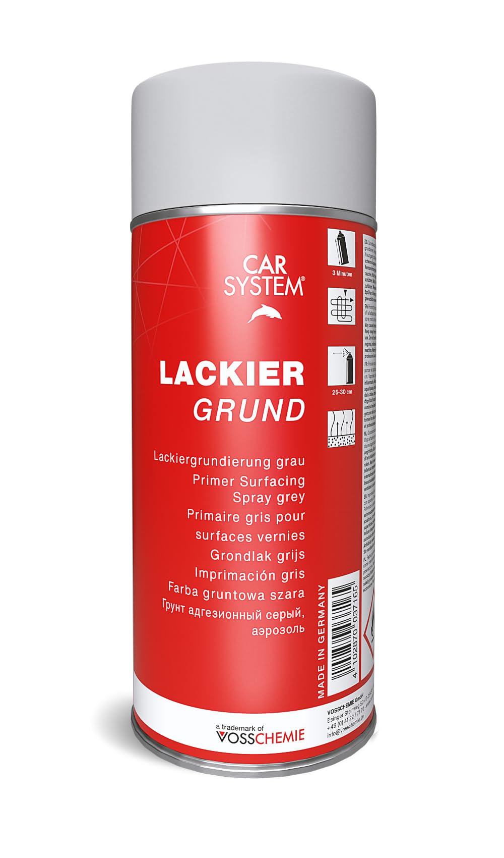 CAR SYSTEM Lackiergrundierung Spray grau 400 ml 126.024 von CAR SYSTEM