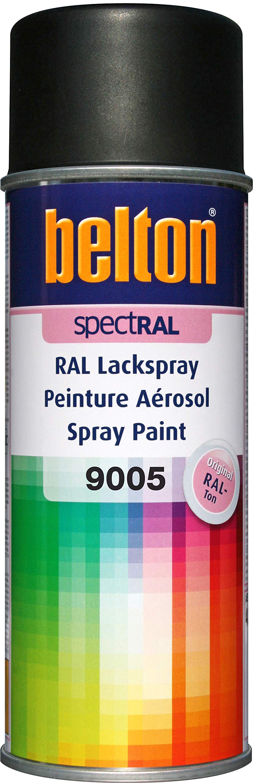 belton spectRAL Lackspray RAL 9005 tiefschwarz, matt, 400 ml - Profi-Qualität von belton