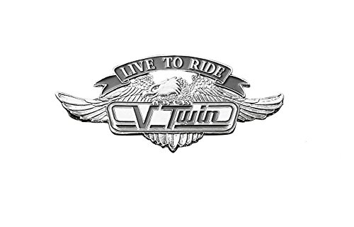 Highway Hawk Live to Ride V-Twin Selbstklebend Emblem mit Adler Motorrad (S) von Highway Hawk