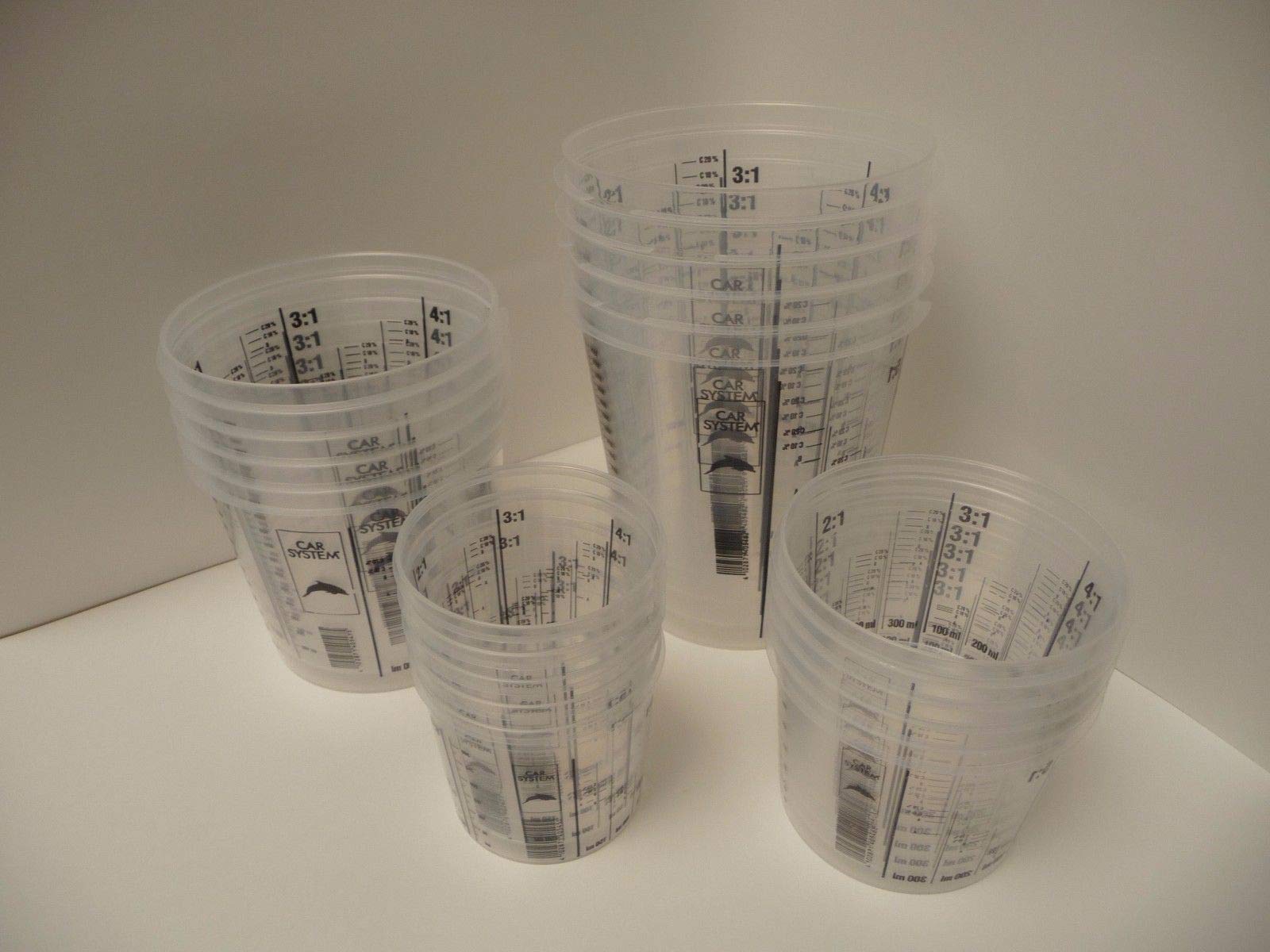 CAR SYSTEM Mischbecher Lackmischbecher 50x2300ml, Klar, 50 Stück von CAR SYSTEM