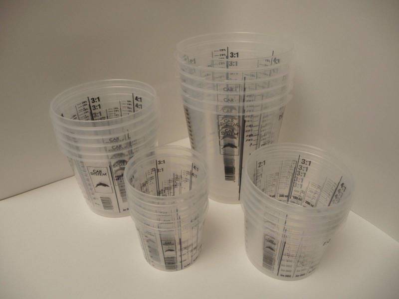 CAR SYSTEM Mischbecher Lackmischbecher 50x2300ml, Klar, 50 Stück von CAR SYSTEM