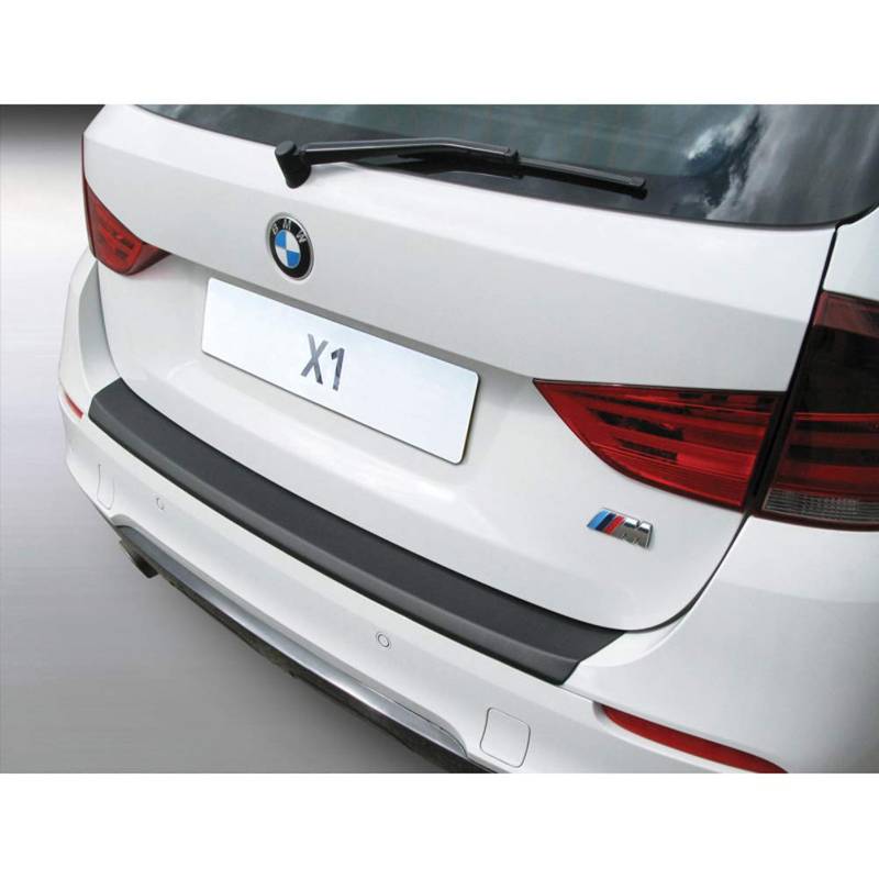 ABS Heckstoßstangenschutz kompatibel mit BMW X1 2009-2015 Schwarz, Mattschwarz von RGM