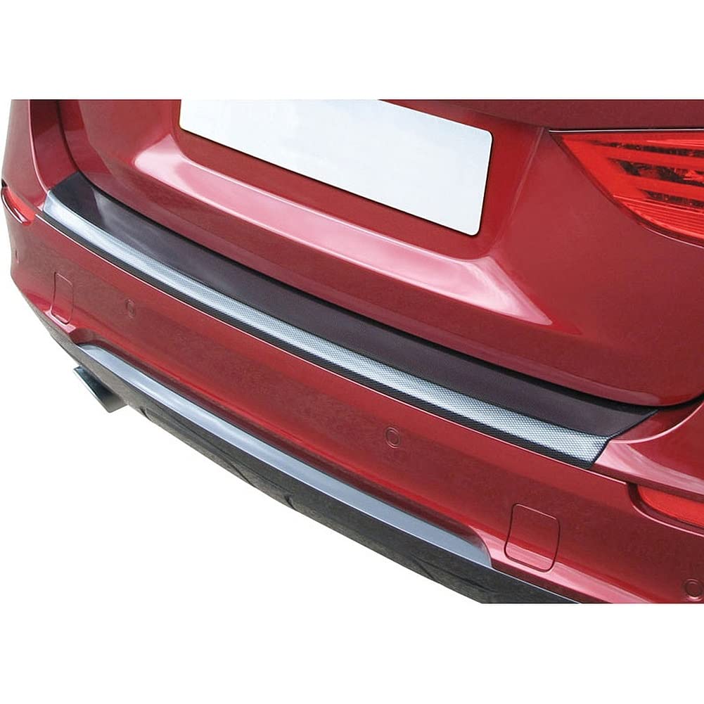 ABS Heckstoßstangenschutz kompatibel mit Dacia Sandero Stepway 2012-2020 'Ribbed' Karbon Look von RGM