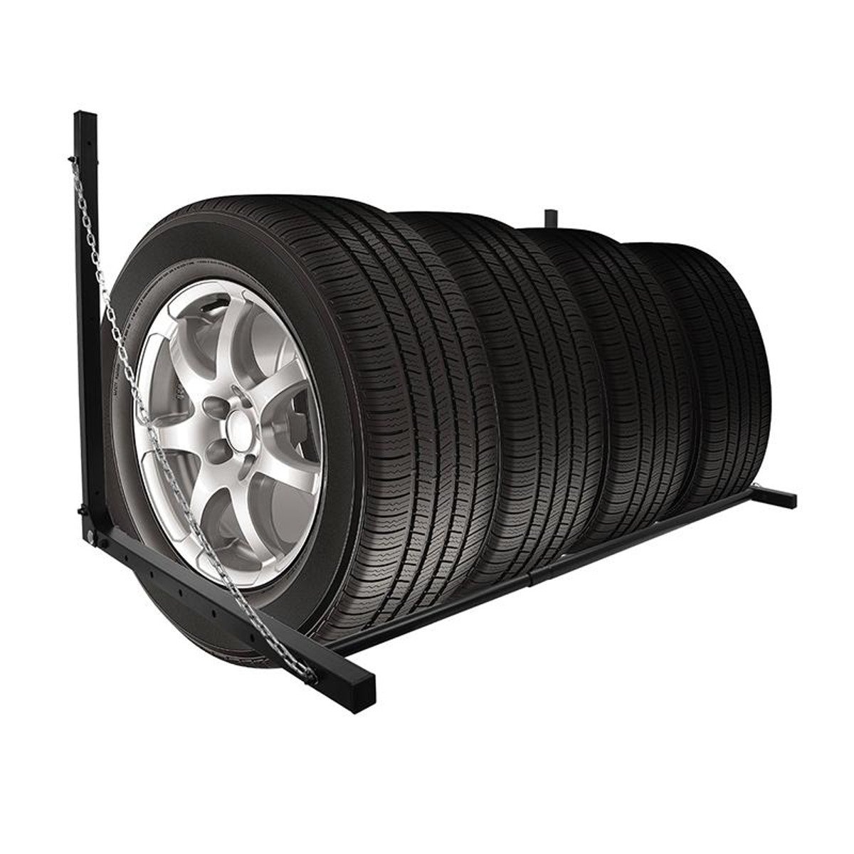 Unbekannt Reifenständer Breite 90 bis 130 cm Reifen Wandhalterung Hält bis 90kg Reifenhalter von Unbekannt