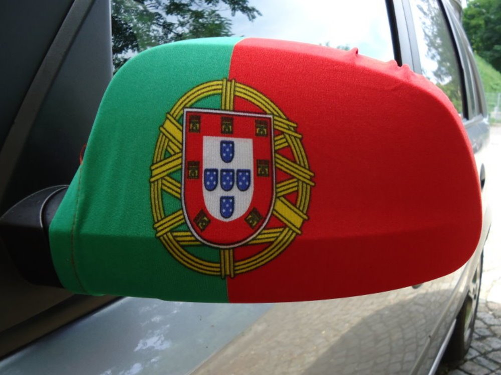 Unbekannt Spiegelflagge/Spiegelfahne Portugal 1 Paar, Auto/PKW Rückspiegel/Autospiegel Fahne/Flagge/Überzug/Socke Spiegelsocken von Unbekannt