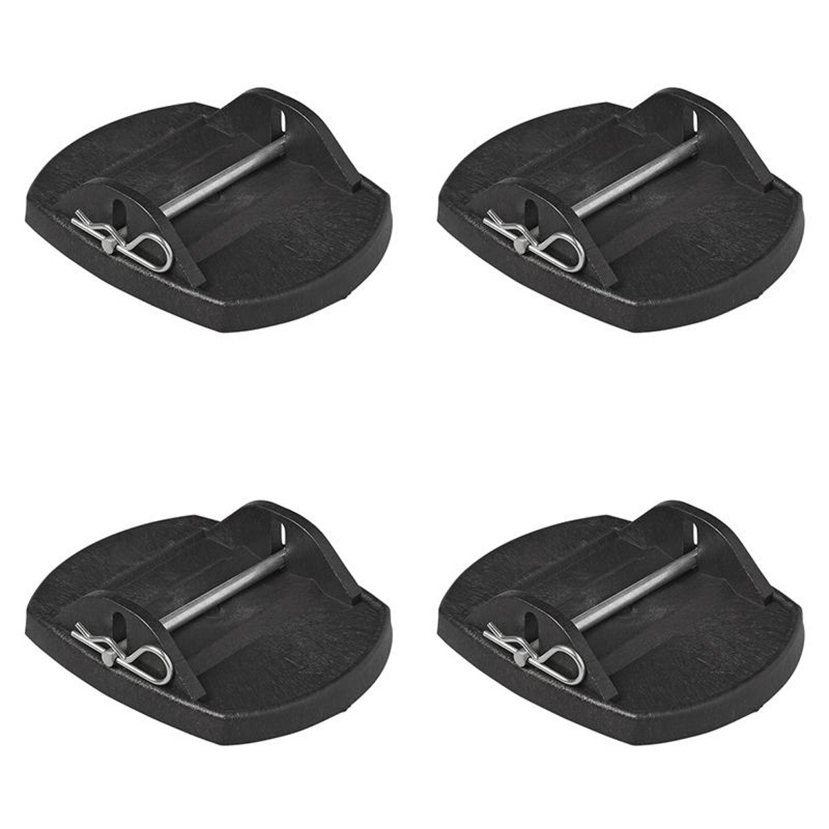 Unterlegplatten Stützfuss 4 Stück Stützplatten Wohnwagen Stützfußplatte Anhänger Anhängerzubehör Unterlegsscheiben zum Stützen von Unbekannt
