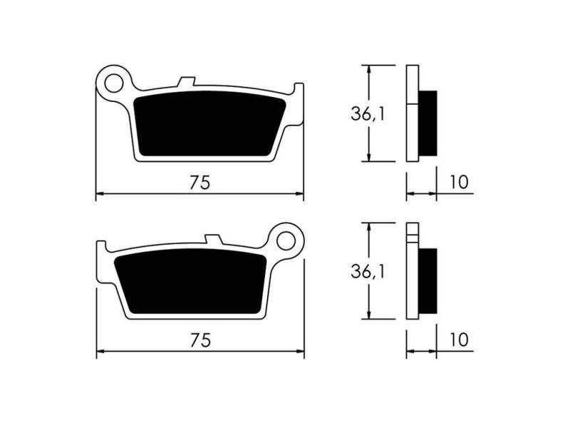 Vicma Brake Pads Organic for Kymco Curio, Fever ZX I+II, KB50, Top Boy von VICMA