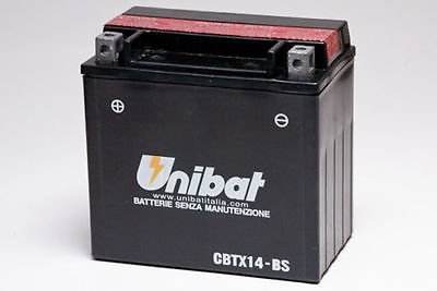 Batterie für Motorrad Motorroller Unibat NO YUASA CBTX14-BS von Unibat