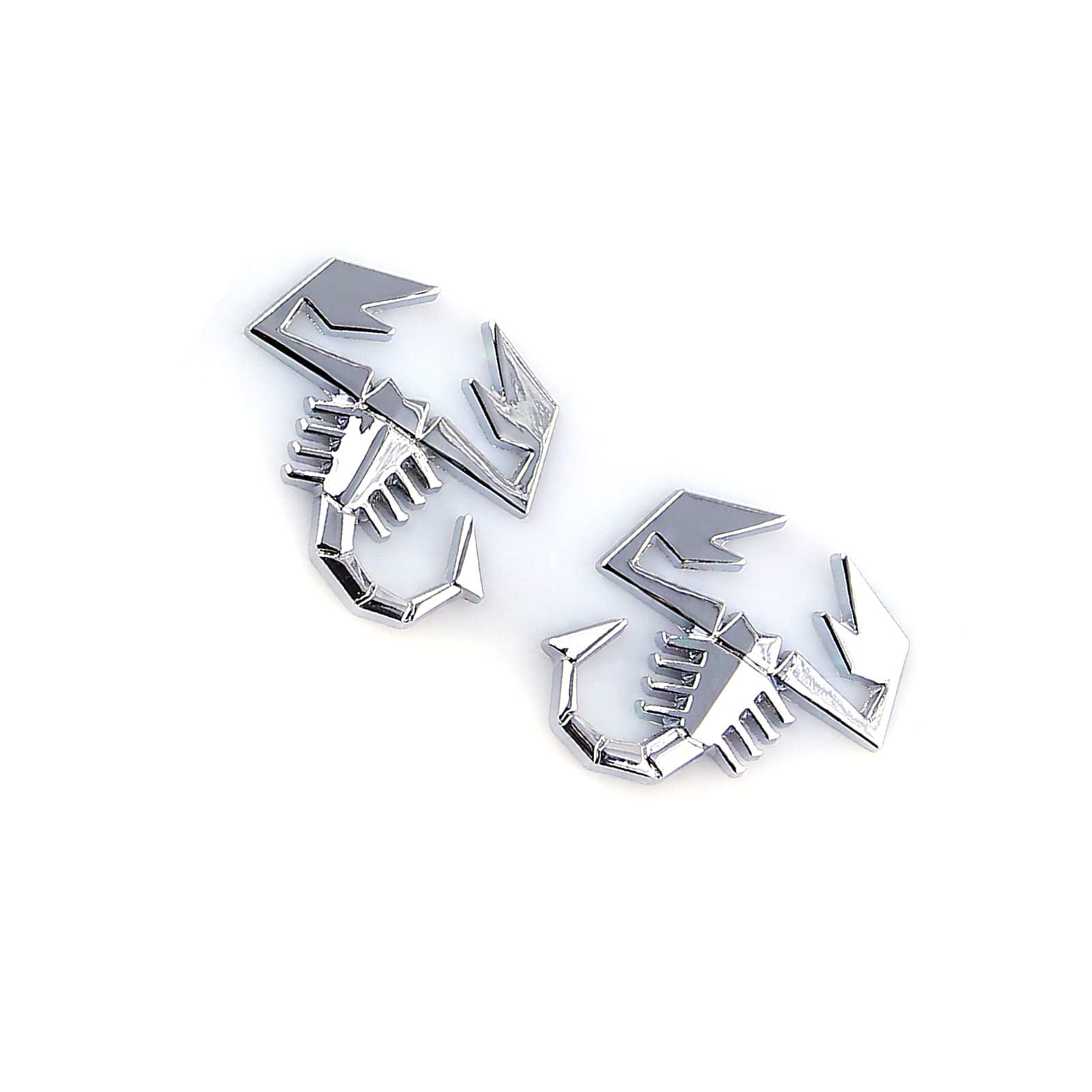 2 Stück 3D Skorpion Form Emblem Metall Aufkleber Einzigartige dekorative Abzeichen für Autos, LKWs, SUVs, Tumbler, Laptops, Autoscheiben (Silber) Auto-Styling-Aufkleber, selbstklebende Dekor-Aufkleber von Unifizz