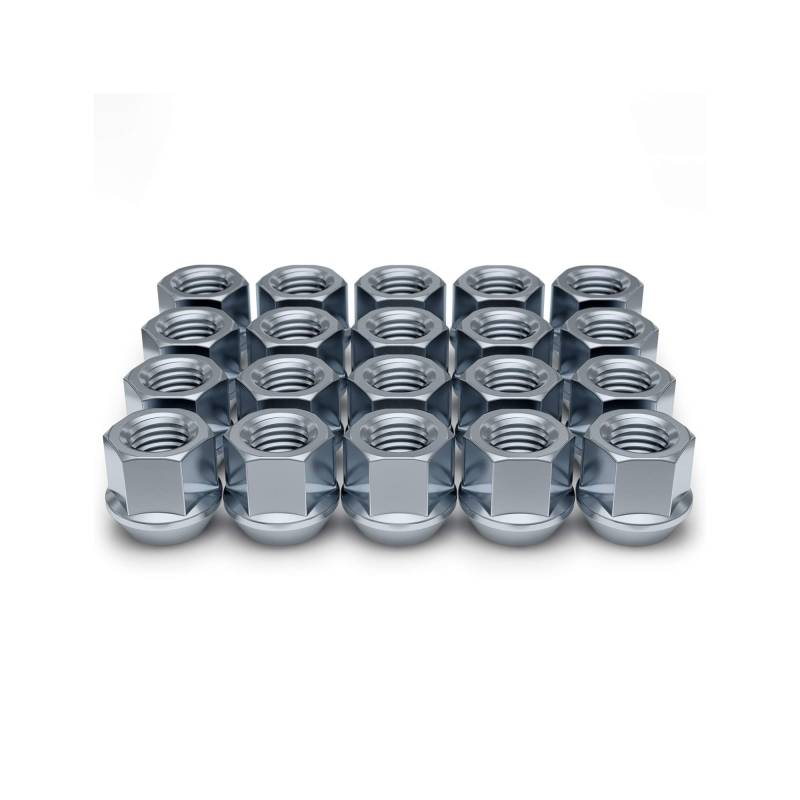 Unifizz 1/2"-20 Gewinde-Radmuttern für Aftermarket- oder Fabrikräder – 20 Chrom-Radmuttern – offenes Ende Bulge Acorn Sitz – Kohlenstoffstahl – 1304-1S-20AM von Unifizz