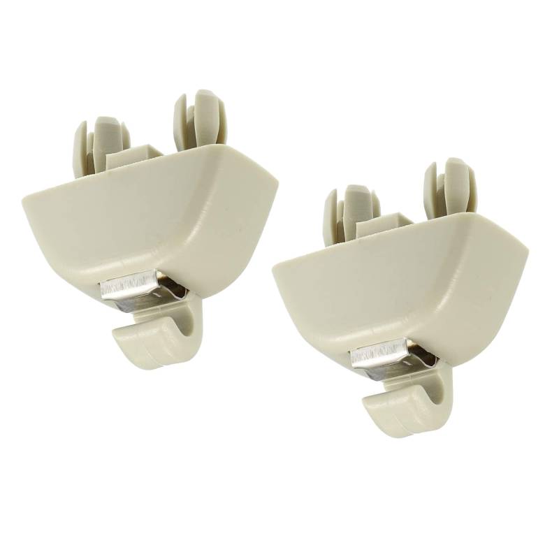 Unifizz 4F0857561 2 Stück Sonnenblende Halterung Clip Halter für AD A6 Quattro A7 A8 RS6 für VW Passat 6R0857561Y20 Sonnenblende Unterstützung Clip Halter Halterung Aufhänger Kunststoff Beige Anti von Unifizz
