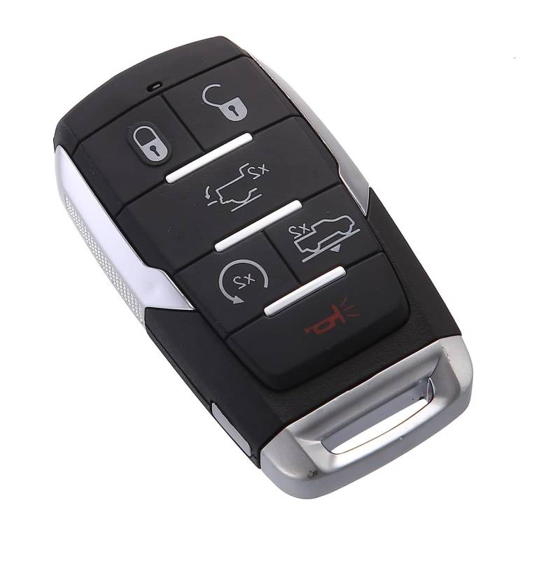 Unifizz 6-Tasten-Autoschlüsselgehäuse, Fernbedienung, Schlüsselgehäuse, Ersatz für Ram 1500 2019–2020, Schwarz von Unifizz
