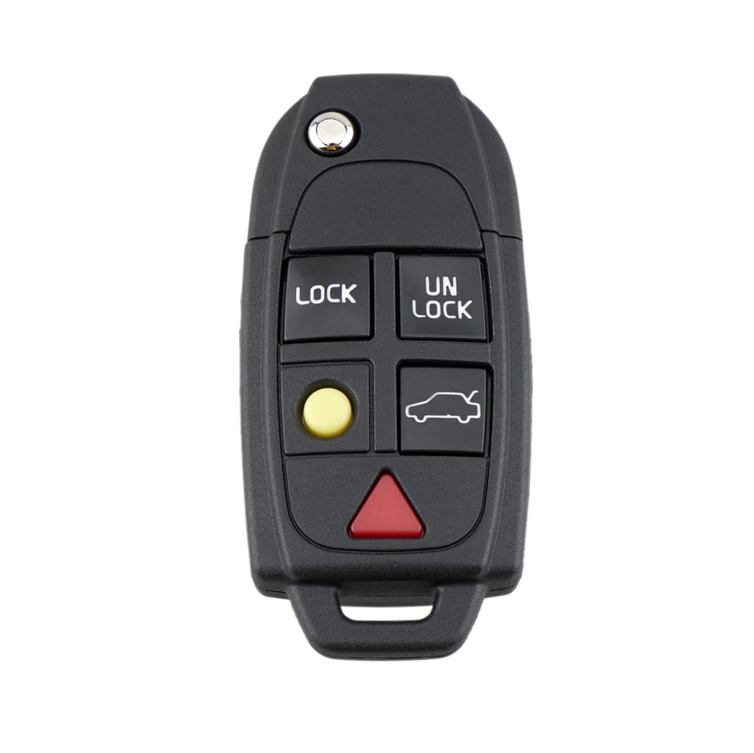 Unifizz Autoschlüsselgehäuse, Fernbedienung, Schlüsselgehäuse, Ersatz für 5 Tasten, für Volvo XC90, V70, XC70, S80, S60, 2004–2014, Schwarz Unifizz Autoschlüsselgehäuse, Fernbedienung, Schlüsselgehäuse, Ersatz für 5 Tasten, für Volvo XC90, V70, XC70, S80, S60, 2004–2014, Schwarz von Unifizz
