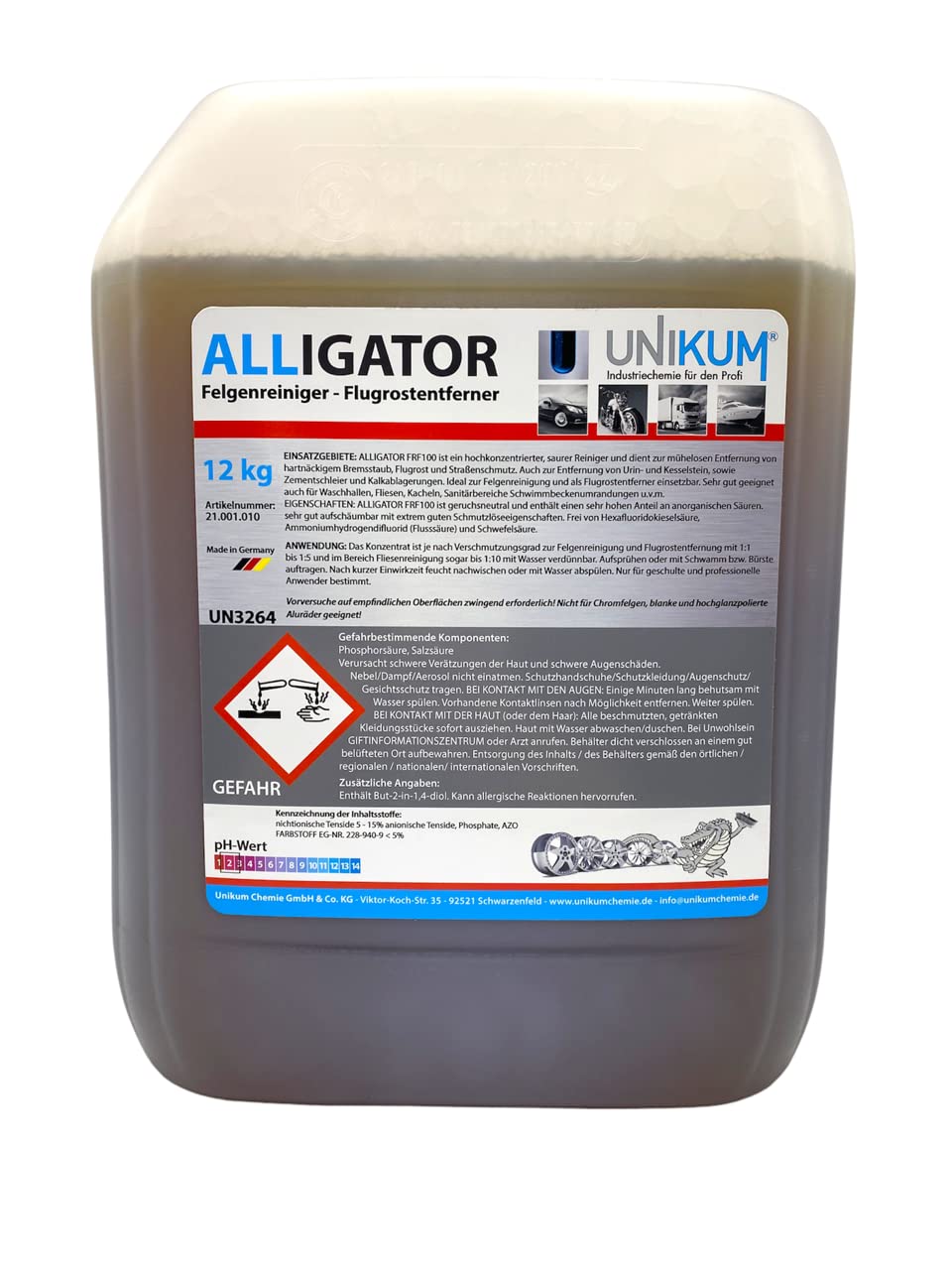 Unikum Alligator Felgenreiniger – Flugrostentferner 12kg von Unikum Chemie