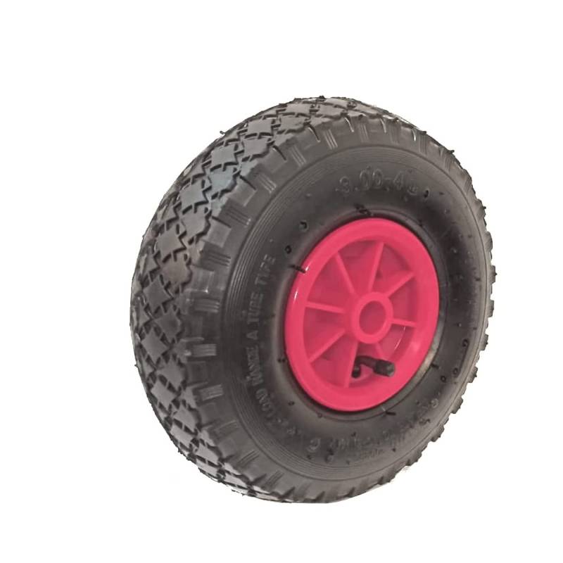 Union EGH04NCE Rad ECOVELÒ 3,00-4 (260 x 85) komplett mit Gummireifen Abdeckung für Gepäckträger von ECOVELO
