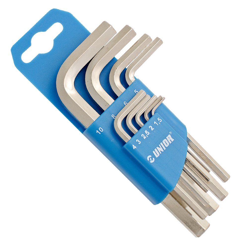 Unior Sechskant Stiftschlüssel Set im Kunststoffclip, 220/3PH von Unior