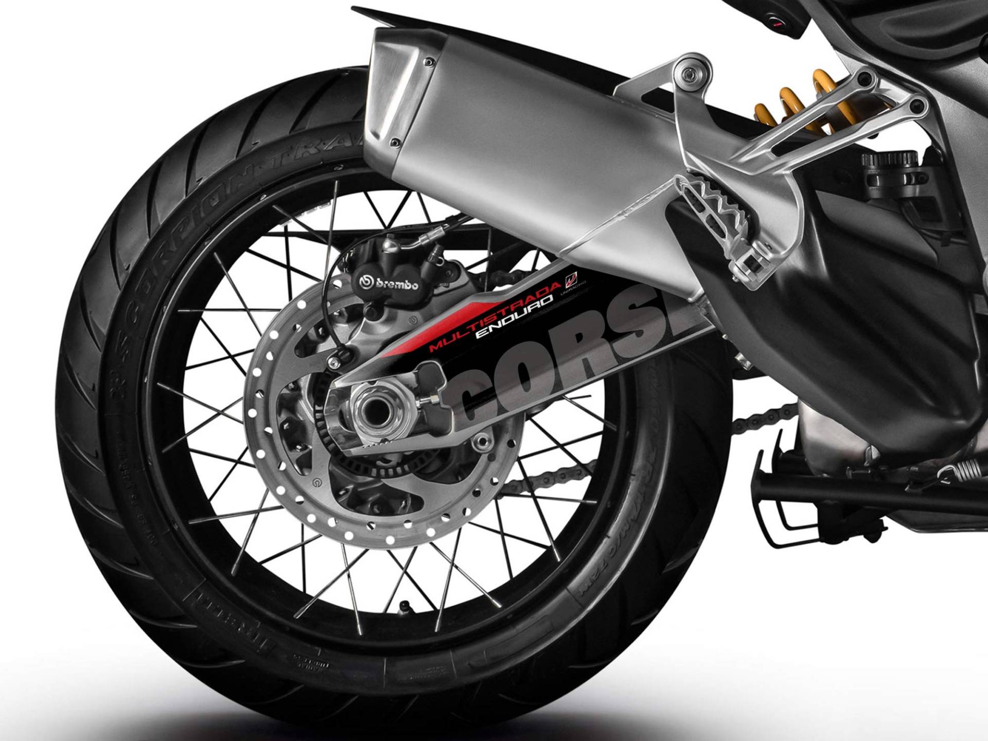 Uniracing schutz aufkleber kit Ducati Multistrada 1200/1260 Enduro '14-'21, K47657, Corse, Universal von UNIRACING