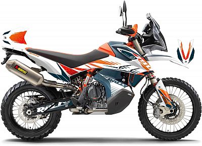 Uniracing KTM 790 Adventure R, Dekor-/Kratzerschutz-Set - Orange/Blau/Klar von Uniracing