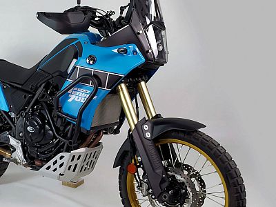 Uniracing Yamaha XT 700 Z Ténéré/Rallye, Kratzerschutz-Set vorne - Schwarz/Transparent von Uniracing