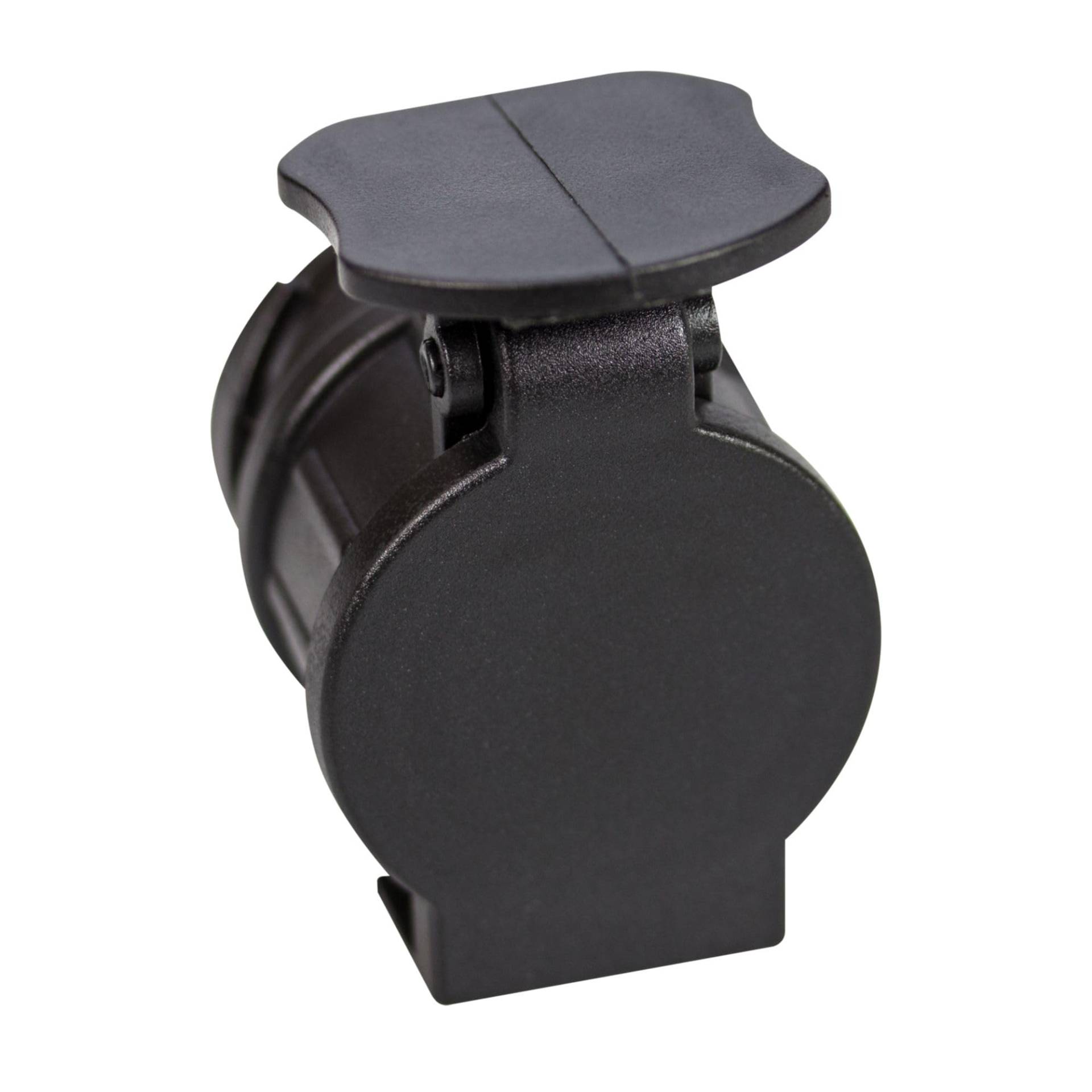 UNITEC Kurzadapter, 13 auf 7-polig, kompakter Miniadapter, einfache Verbindung zwischen Anhänger und Fahrzeug, belastbar bis 20 A, ISO 1724 und 11446, schwarz, 1 Stück von Unitec
