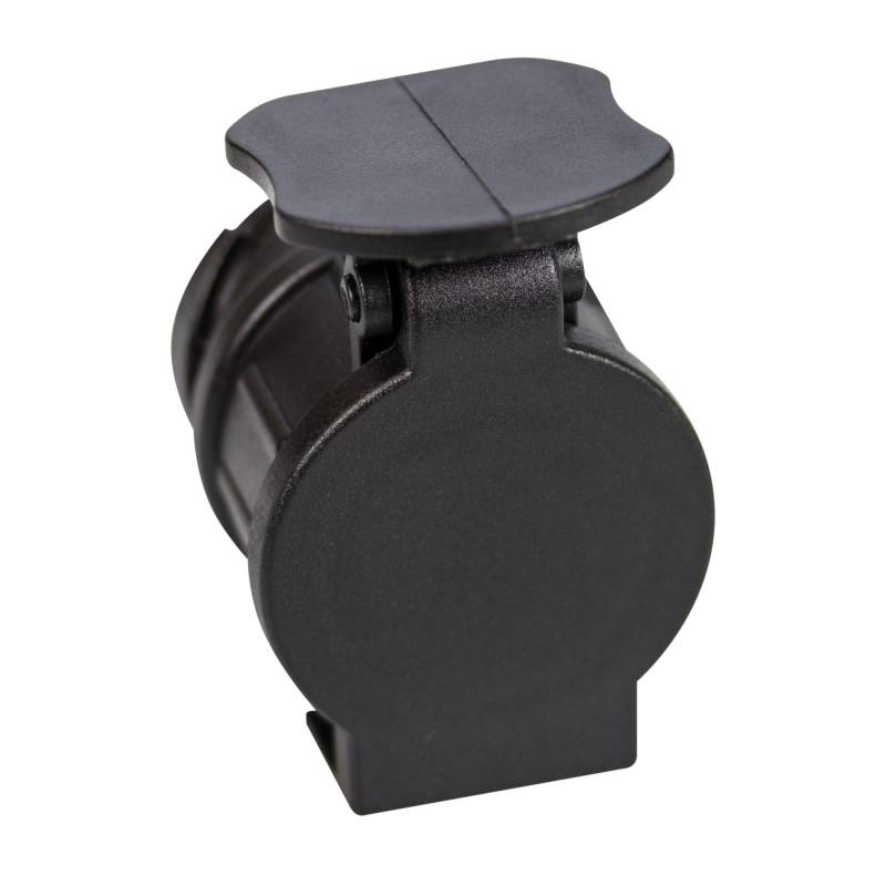 UNITEC Kurzadapter, 13 auf 7-polig, kompakter Miniadapter, einfache Verbindung zwischen Anhänger und Fahrzeug, belastbar bis 20 A, ISO 1724 und 11446, schwarz, 1 Stück von Unitec