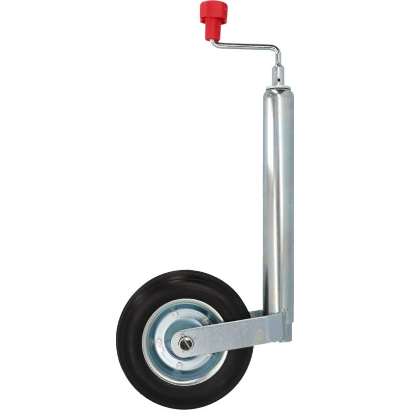 cartrend Stützrad mit Kurbel, geeignet für Wohn- & Transportanhänger, mit PU-Reifen, Rohrdurchmesser 48 mm von cartrend