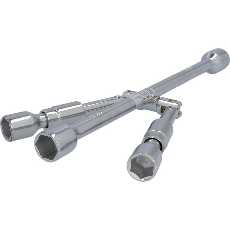 Unitec 10873 Kreuzschlüssel klappbar, Silber von cartrend