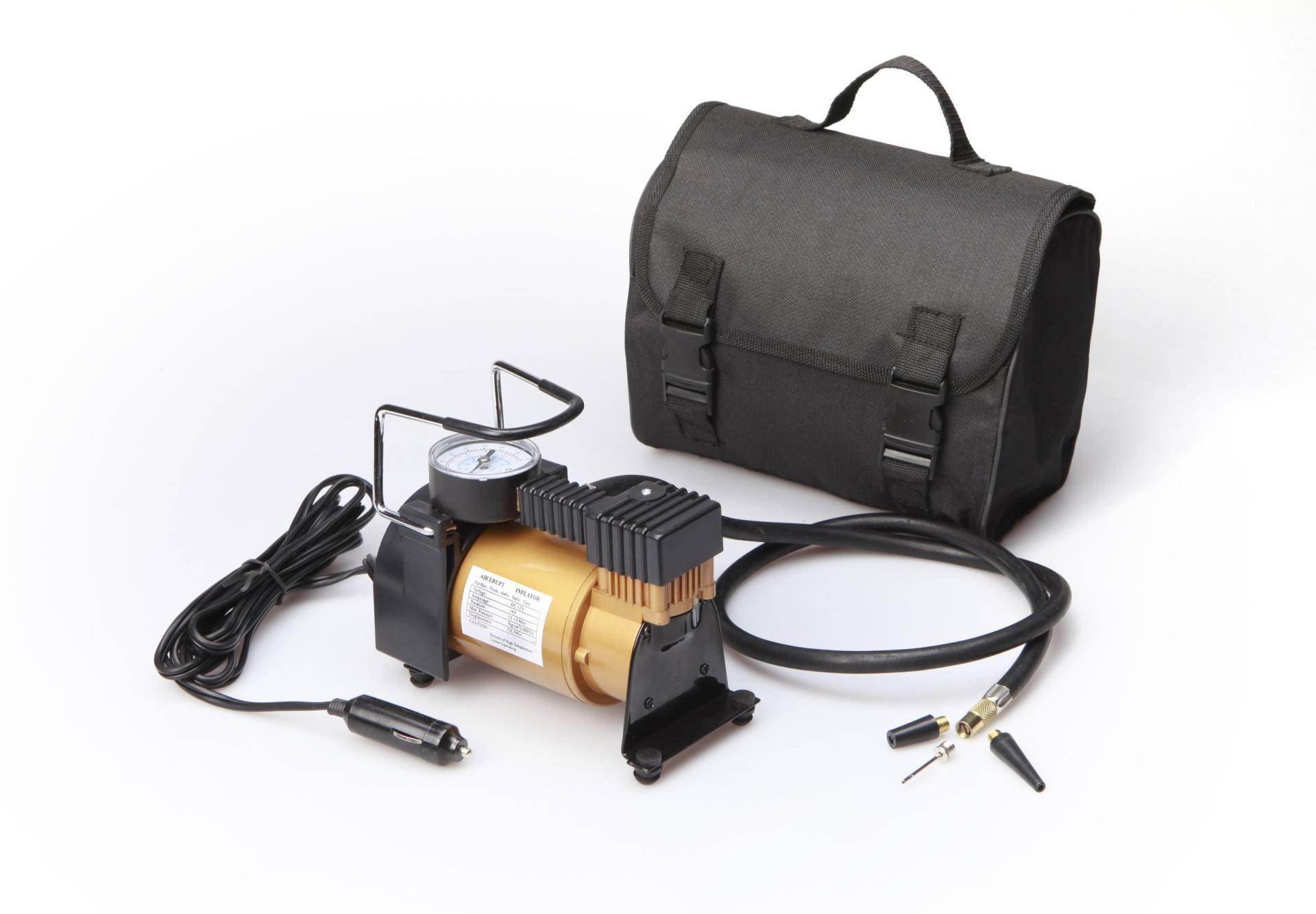 cartrend Kompressor mit Metallgehäuse, Druck 10 bar, mit Luftdruckanzeiger, 12 Volt, max. 10 A, 35 l/min Luftleistung, inkl. Aufbewahrungstasche und Adaptern, 105 cm Schlauchlänge cartrend Kompressor mit Metallgehäuse, Druck 10 bar, mit Luftdruckanzeiger, 12 Volt, max. 10 A, 35 l/min Luftleistung, inkl. Aufbewahrungstasche und Adaptern, 105 cm Schlauchlänge von cartrend