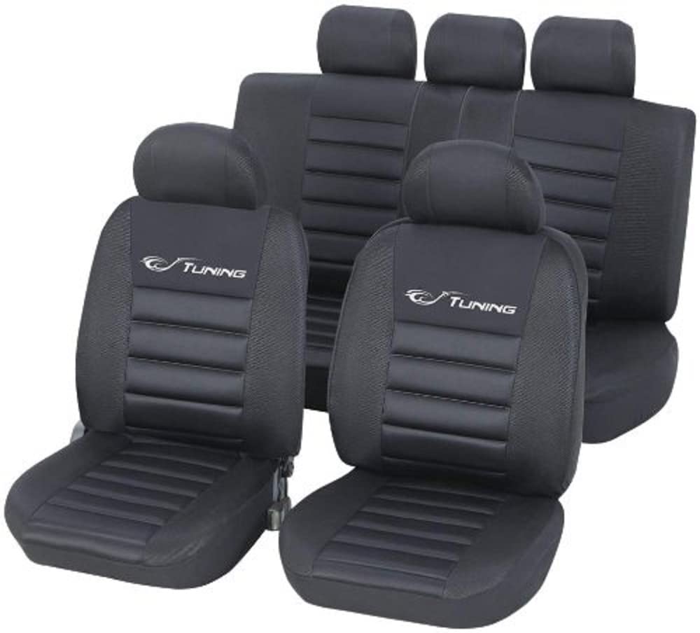 Unitec 84953 Autositzbezugset Tuningschwarz Unitec 84953 Autositzbezugset Tuningschwarz von cartrend