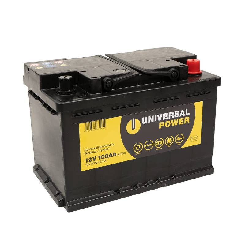 Universal Power Semitraktion UPA12-120 12V 120Ah (C100) Solar Batterie Wohnmobilbatterie zyklenfest von Universal Power