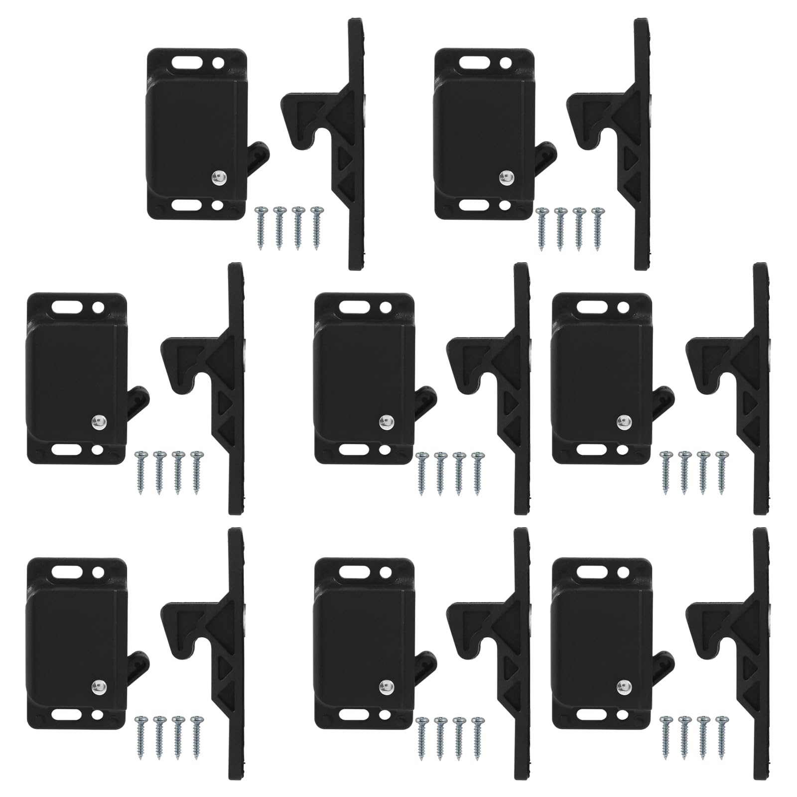 Unlorspy 8 Paar schwarze Riegel und Riegel für Wohnmobil-Schubladen, ABS-Kunststoff, Wohnmobil, Schranktürriegel und -schnäpper 4,5 kg Zugkraft für Wohnmobil, Wohnmobil, Anhänger, Lastenanhänger und Unlorspy 8 Paar schwarze Riegel und Riegel für Wohnmobil-Schubladen, ABS-Kunststoff, Wohnmobil, Schranktürriegel und -schnäpper 4,5 kg Zugkraft für Wohnmobil, Wohnmobil, Anhänger, Lastenanhänger und von Unlorspy
