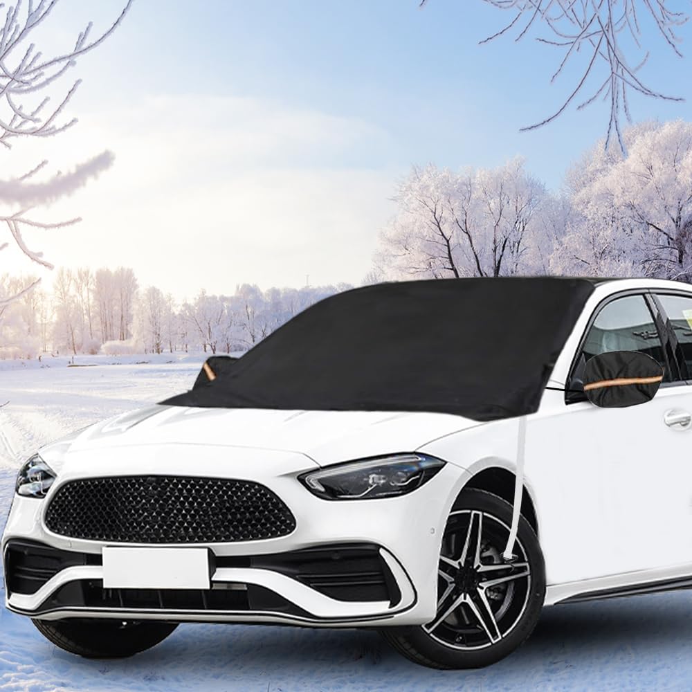 Uoimky Frontscheibenabdeckung, Auto Scheibenabdeckung mit Rückspiegelabdeckung Faltbare Winter Windschutzscheibe Abdeckung Auto Frontscheibe Eisschutzfolie gegen Schnee, Frost, EIS, UV, Staub Uoimky Frontscheibenabdeckung, Auto Scheibenabdeckung mit Rückspiegelabdeckung Faltbare Winter Windschutzscheibe Abdeckung Auto Frontscheibe Eisschutzfolie gegen Schnee, Frost, EIS, UV, Staub von Uoimky