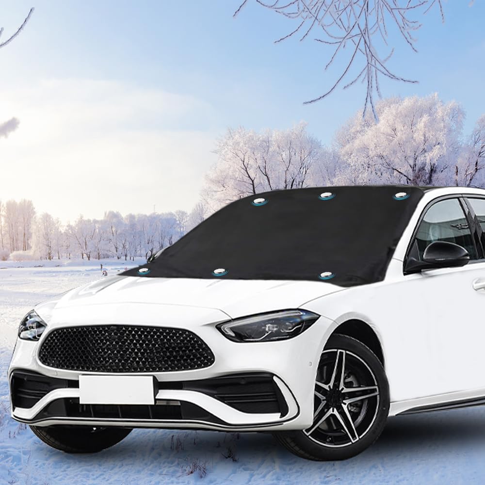 Uoimky Frontscheibenabdeckung, Faltbare Auto Scheibenabdeckung mit Magnet Winter Windschutzscheibe Abdeckung Auto Frontscheibe Eisschutzfolie gegen Schnee, Frost, EIS, UV, Staub, 206 x 116cm Uoimky Frontscheibenabdeckung, Faltbare Auto Scheibenabdeckung mit Magnet Winter Windschutzscheibe Abdeckung Auto Frontscheibe Eisschutzfolie gegen Schnee, Frost, EIS, UV, Staub, 206 x 116cm von Uoimky