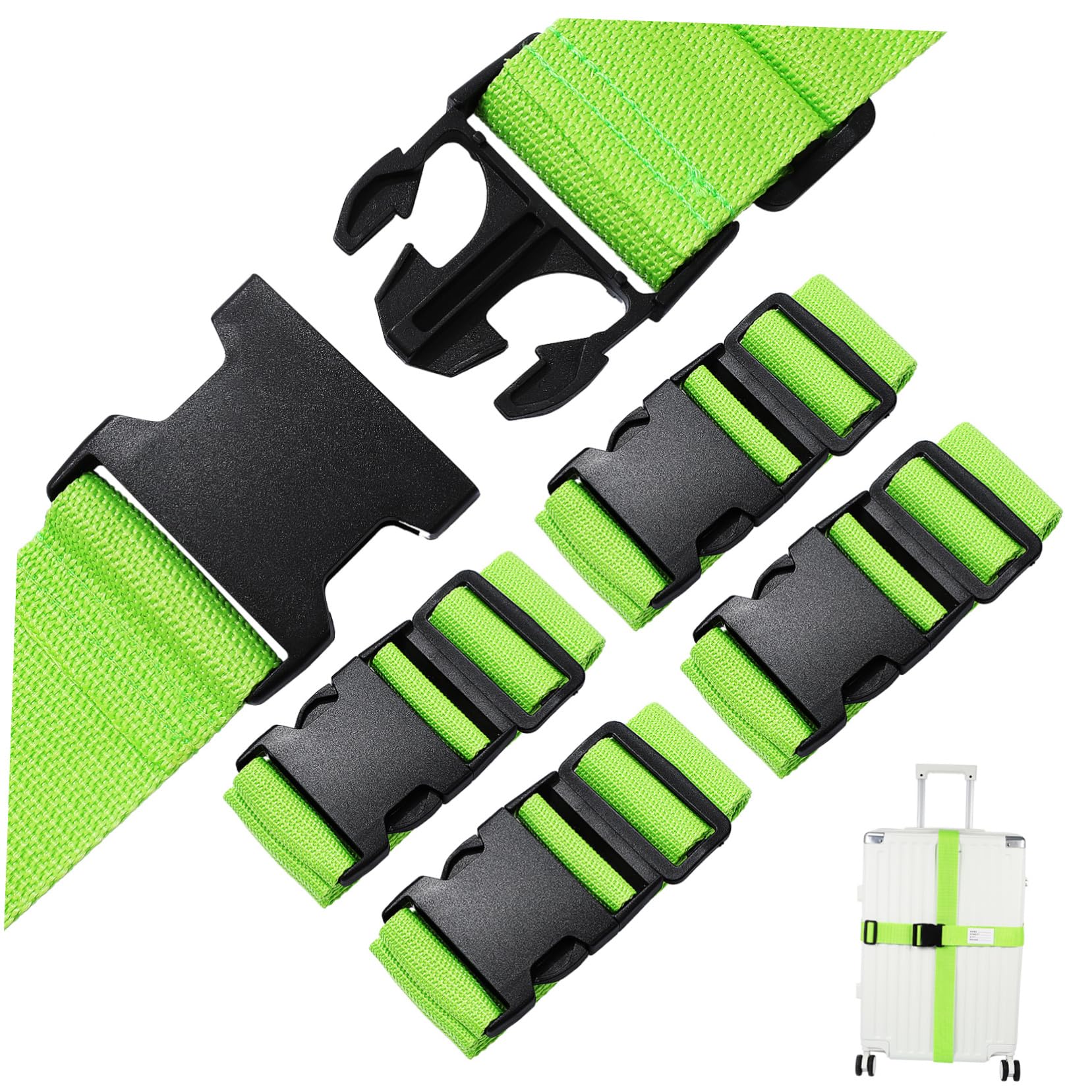 Uonlytech 4 Stück Gepäckgurte Stamm Name Gepäckgurt für Tasche Gepäck Spanngurt Reisen klein Gürtel Koffer Reisetasche Schnallengurte Gepäckbefestigungsgurte Reisezubehör Polypropylen Grün Uonlytech 4 Stück Gepäckgurte Stamm Name Gepäckgurt für Tasche Gepäck Spanngurt Reisen klein Gürtel Koffer Reisetasche Schnallengurte Gepäckbefestigungsgurte Reisezubehör Polypropylen Grün von Uonlytech