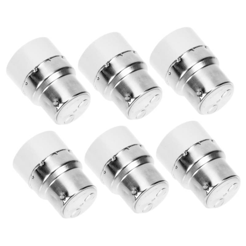 Uonlytech 6stücke Lampenfassung Adapter Teiliges Glühbirnen-konverter Aus Pc Und Sicher Und Hitzebeständig Für Zuhause Büro Und Werkstatt von Uonlytech