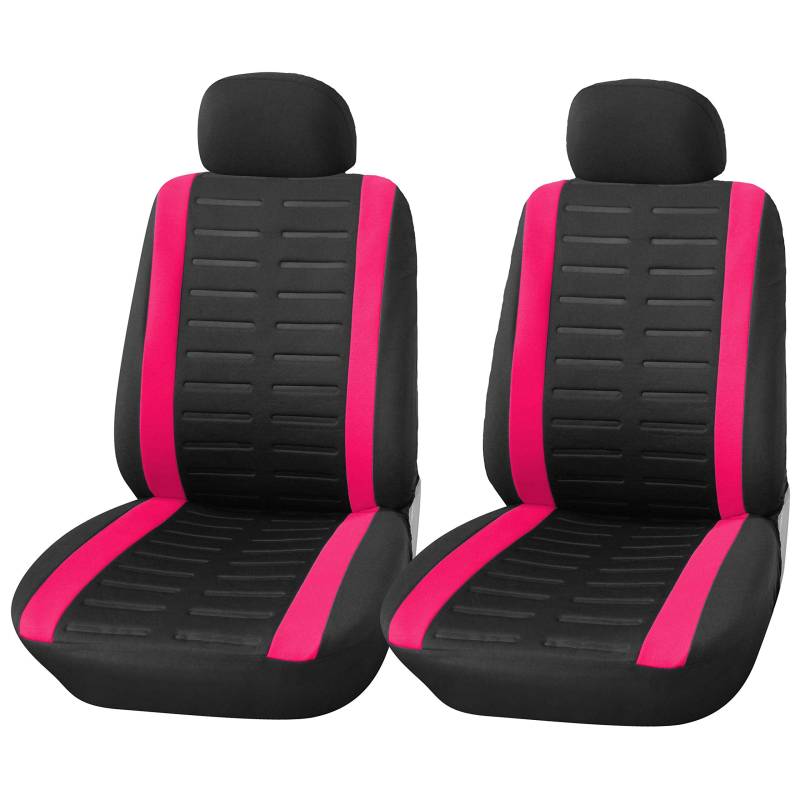 Upgrade4cars Autositzbezüge Set für die Vordersitze | Auto-Schonbezüge Universal in Pink von Upgrade4cars
