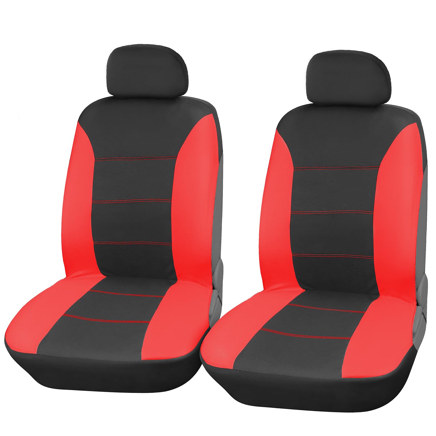 Upgrade4cars Autositzbezüge Set für die Vordersitze | Auto-Schonbezüge Universal in Rot | Autositzbezug für den Fahrersitz & Beifahrer von Upgrade4cars