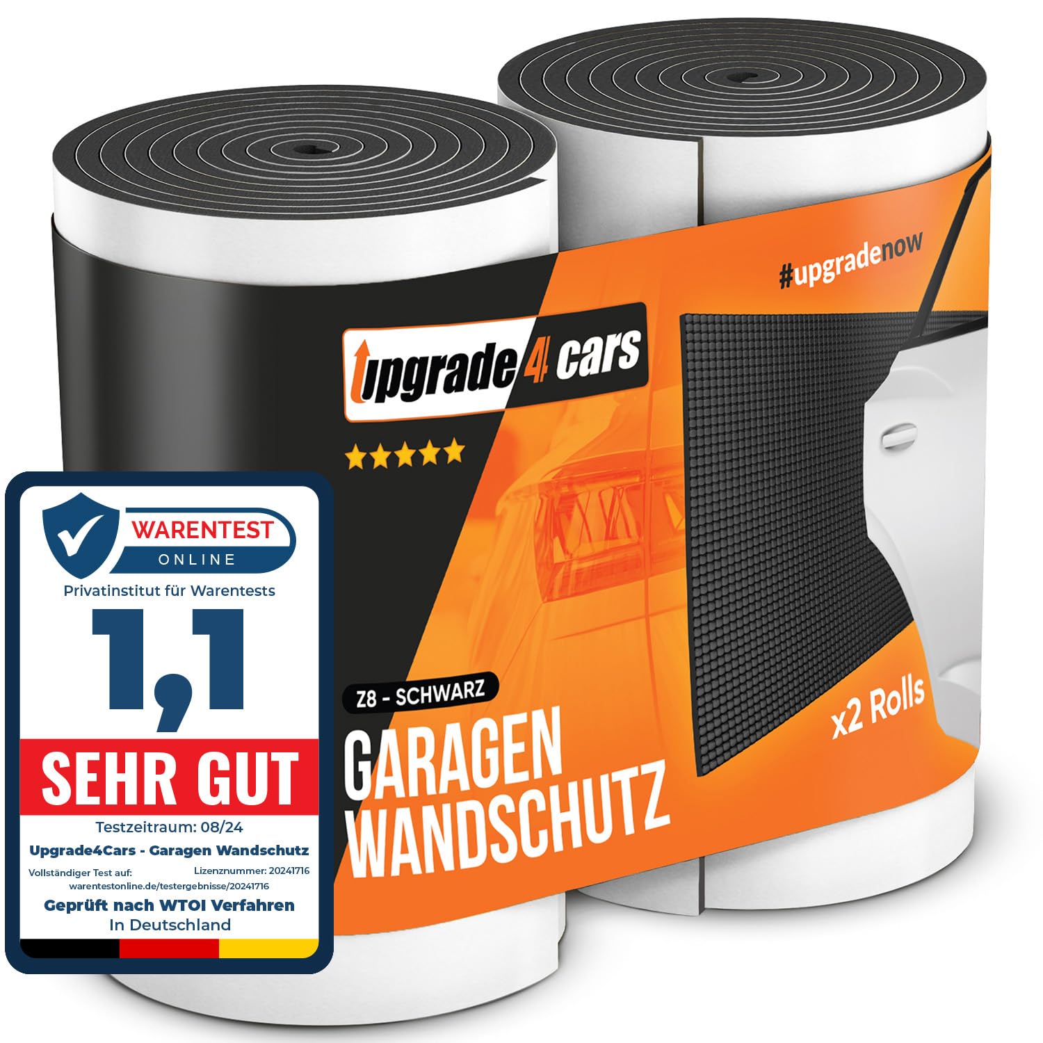 Upgrade4cars Garagen Wandschutz Anthrazit Selbstklebend für Autotüren | Kantenschutz Garage | Garagenwand Anfahrschutz Einparkhilfe Prallschutz Wandpolsterung von Upgrade4cars