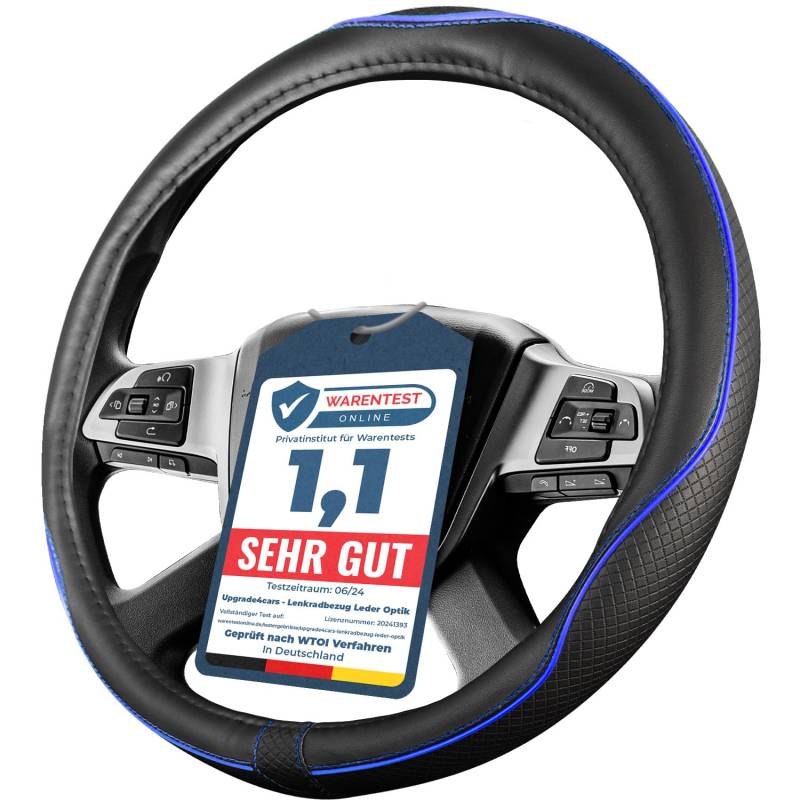 Upgrade4cars LKW Lenkradbezug 44-46 cm in Blau | Lenkradschoner Universal | Lenkradhülle für Sommer & Winter | Autozubehör Innenraum Deko von Upgrade4cars