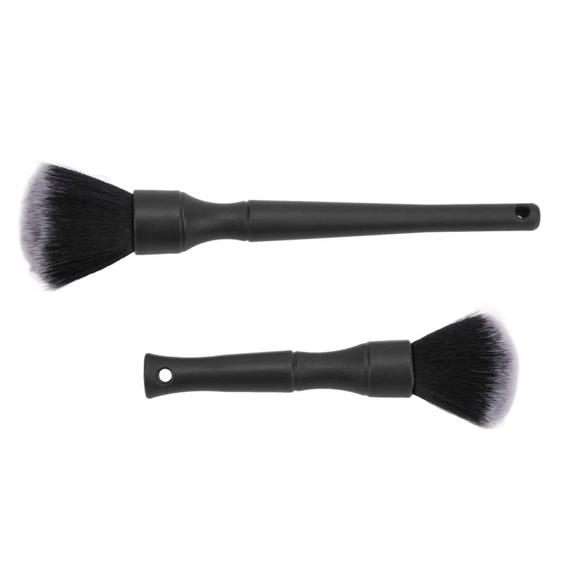 Uplory 2PCS Soft Car Detailing Pinsel -Set Multi Purpose Automotive Cleaning Pinsel Universal für Auto (Black) von Uplory