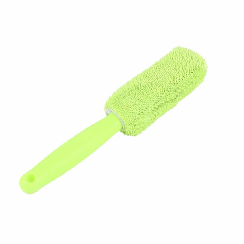Uplory Auto-Felgenreinigungsbürste, Mikrofaser, Langer Griff, weich, wiederverwendbar, Reinigungswerkzeug für Reifenfelgen für Autowaschanlagen (Green) von Uplory