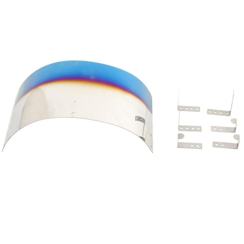 Uplory Car Air Anscip Filter Abdeckung für 2,5 Zoll 3,5 Zoll, Edelstahlluftansauterfilterabdeckung Wärme Automobilzucht (Blue plated) von Uplory