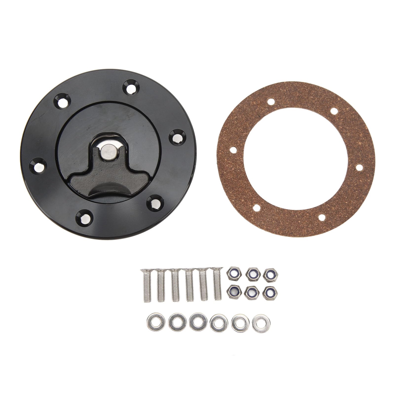 Uplory Fuel Cell Tank Cap, Billet Aluminium 39mm ID Flush Mounting 6 Bolzen Open Typ Black Universal für Auto Tank Uplory Fuel Cell Tank Cap, Billet Aluminium 39mm ID Flush Mounting 6 Bolzen Open Typ Black Universal für Auto Tank von Uplory
