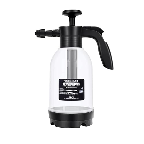 Uplory Manual Car Wash Foam Sprayer, Lüfterformschaum -Sprühgerät 2L Alkali Home Car Waschen Gartenschaumsprühgerät (Black and White) von Uplory